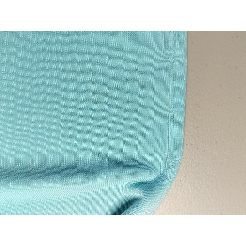 Vintage Silk Blend Crochet Embroidered Beaded Ribbed Knit Tank Top Womens Aqua - Picture 7 of 9